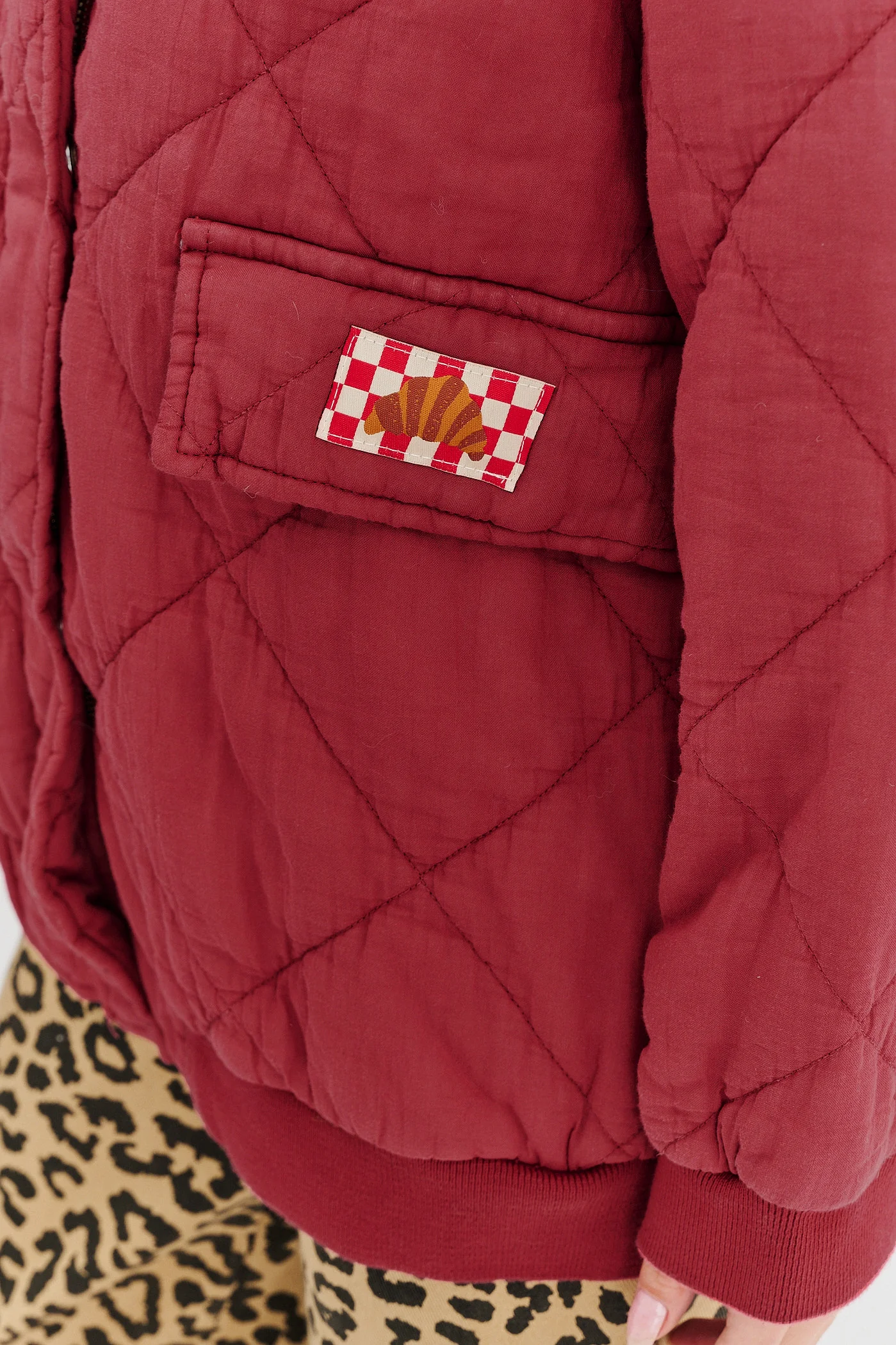 Bomberka pikowana oversize Smoky Blush - Image 14