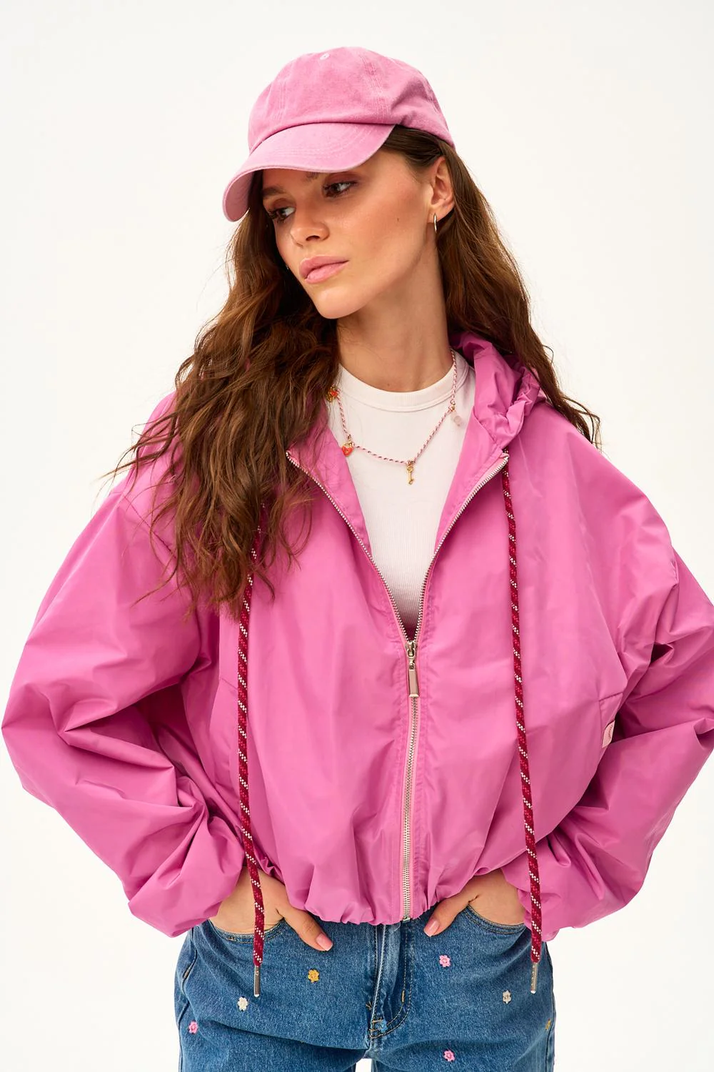 Krótka parka z kapturem Dahlia Crush - Image 3
