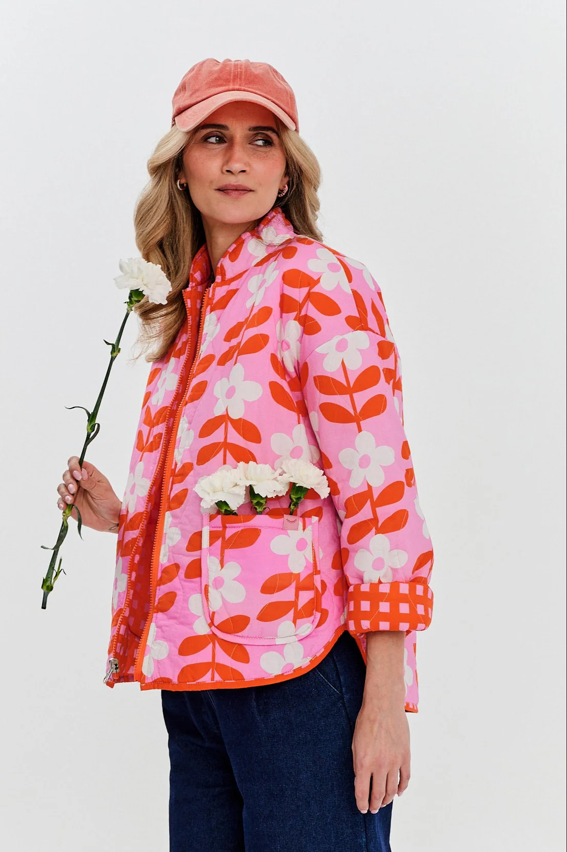 Kurtka dwustronna Peachy Bloom