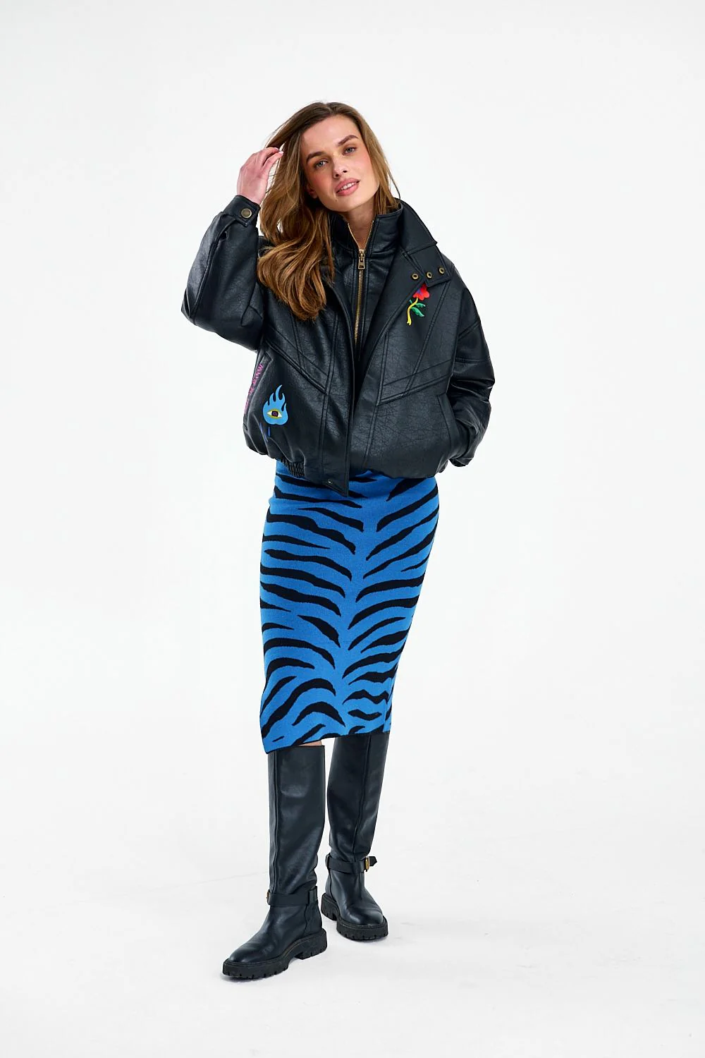 Spódnica dzianinowa Blue Rebel - Image 12