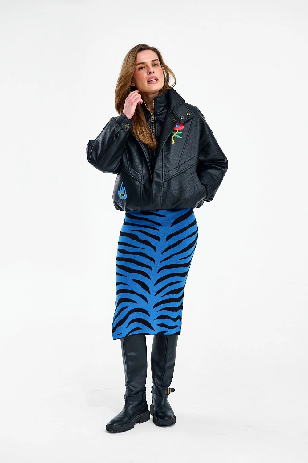 Spódnica dzianinowa Blue Rebel - Image 9