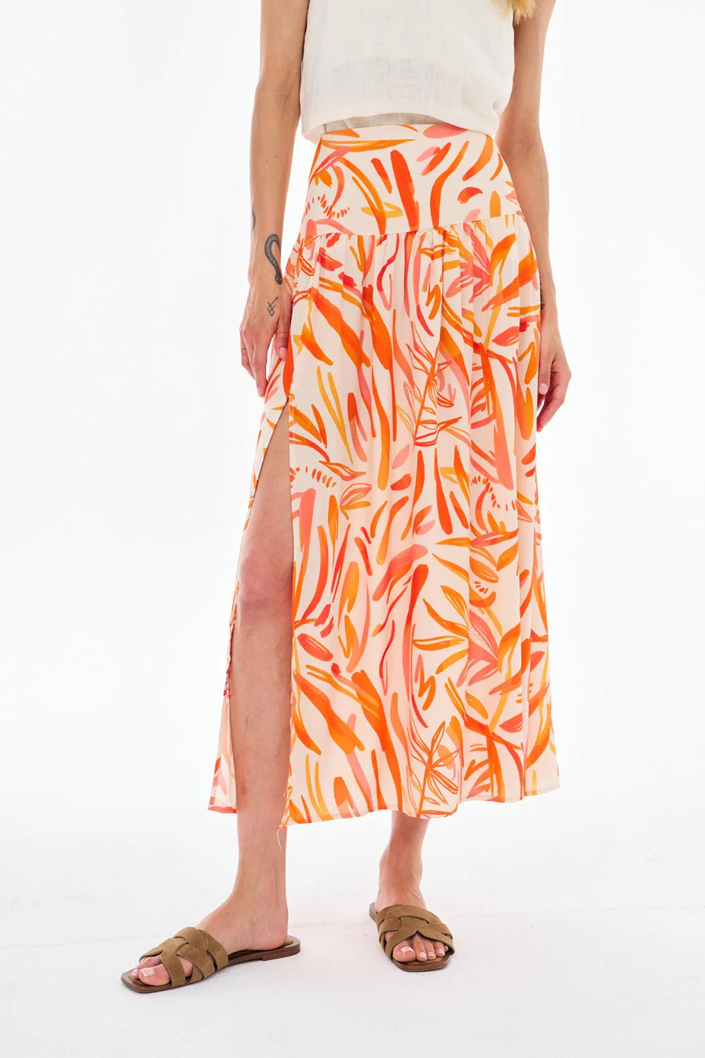 Spódnica midi Burning Petals - Image 3