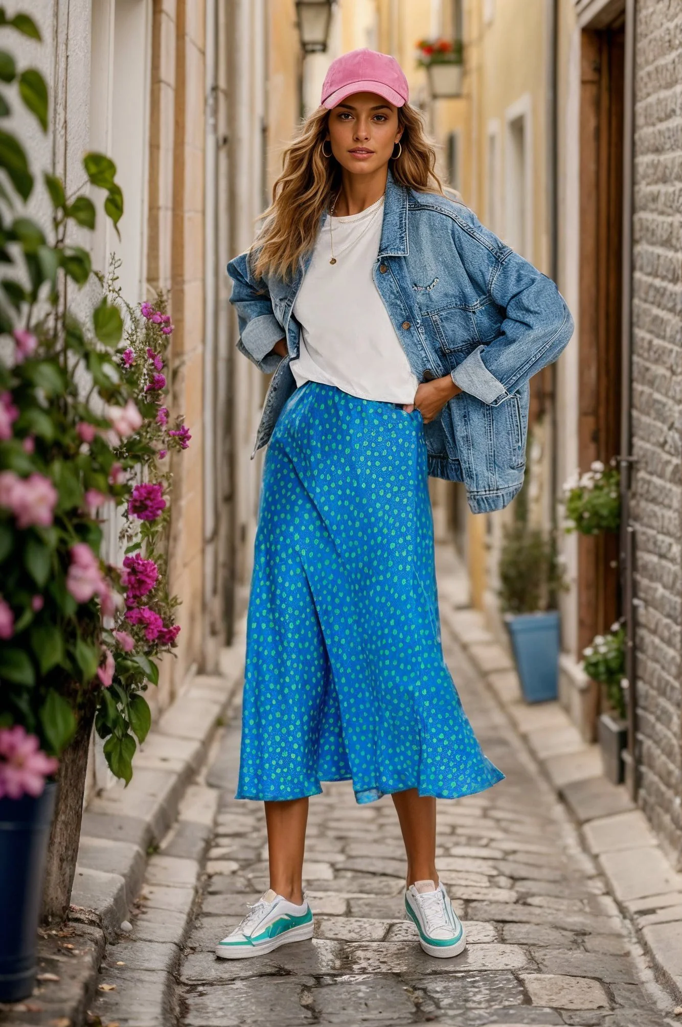 Spódnica midi Mint Drops