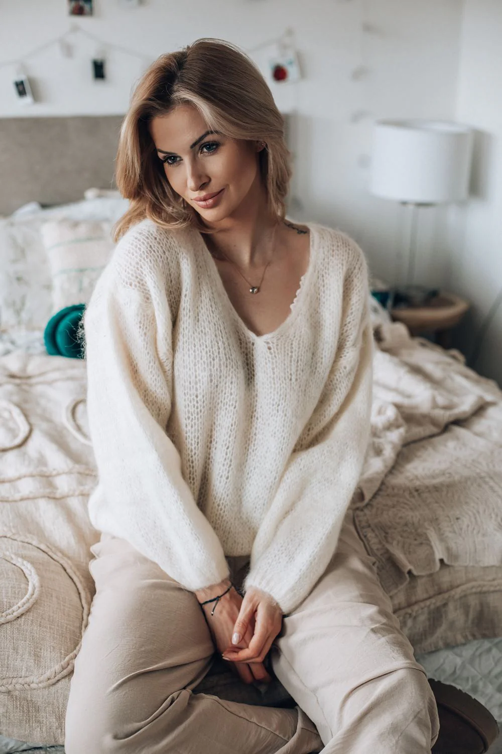 Sweter moherowy Ivory Echo - Image 23