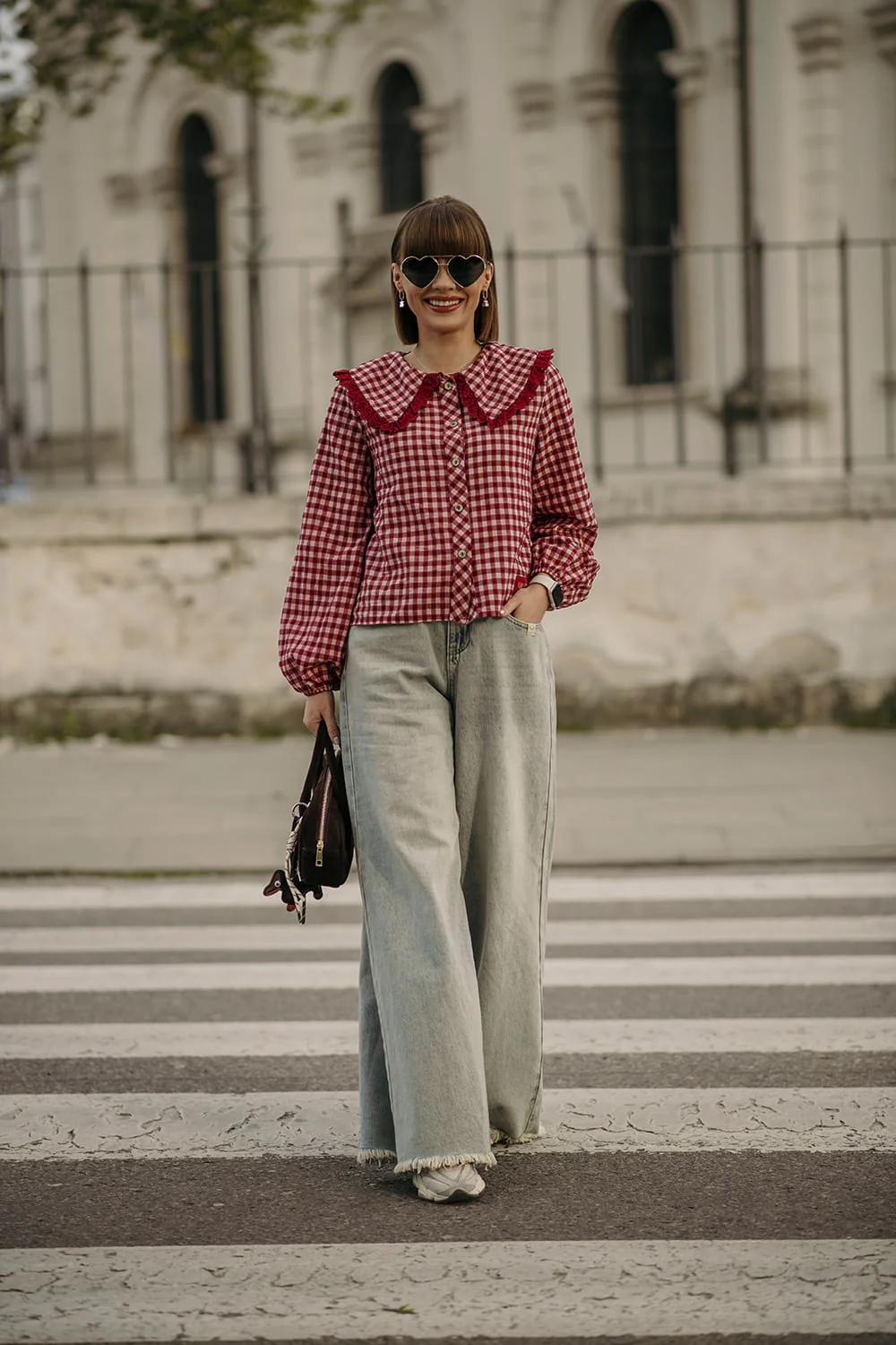 Szerokie spodnie jeansowe Move On